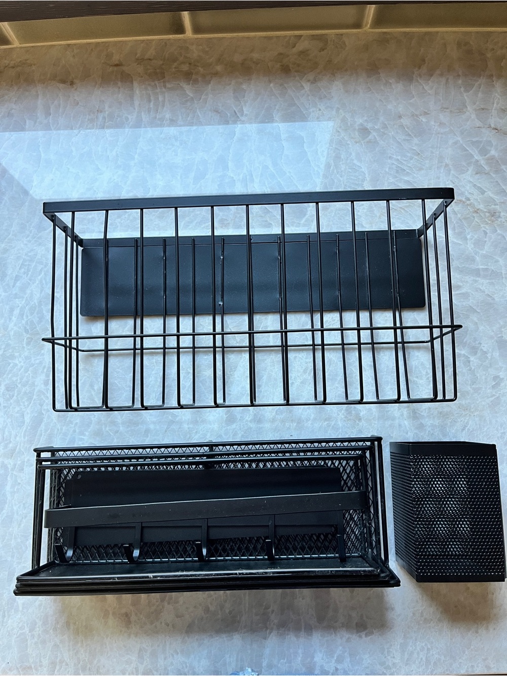Black Magnetic Fridge Organizer